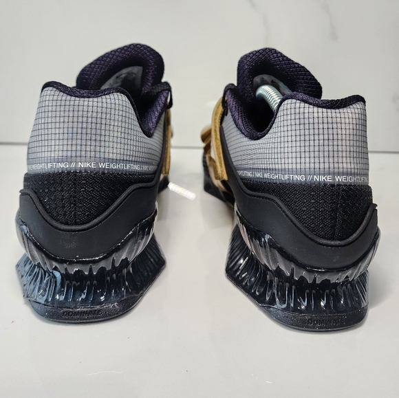 Nike Romaleos 4 Weightlifting Shoes , Powerlifting Sneakers Black Metallic-GOLD main image 12